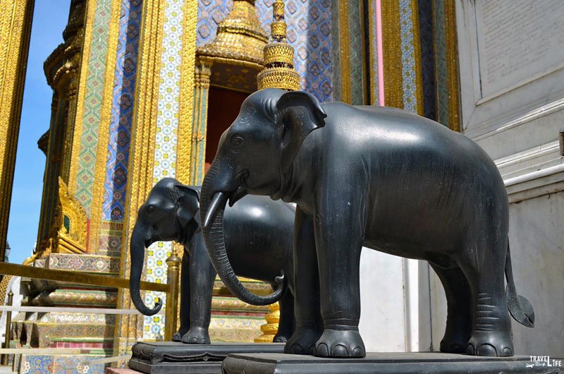 Bangkok Thailand Grand Palace Elephants