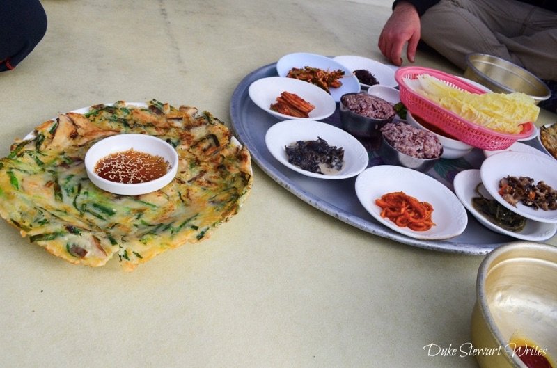 Food Mid-Hike on Jogye San in Suncheon, South Korea