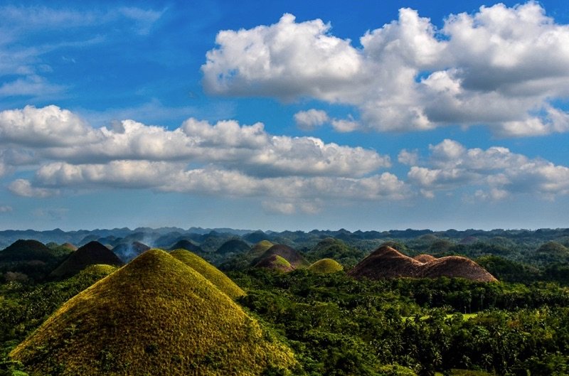 View of Bohol's Chocolate Hills from Above