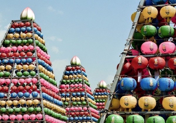 Lantern Pyramids inside Songgwangsa, Wanju Korea