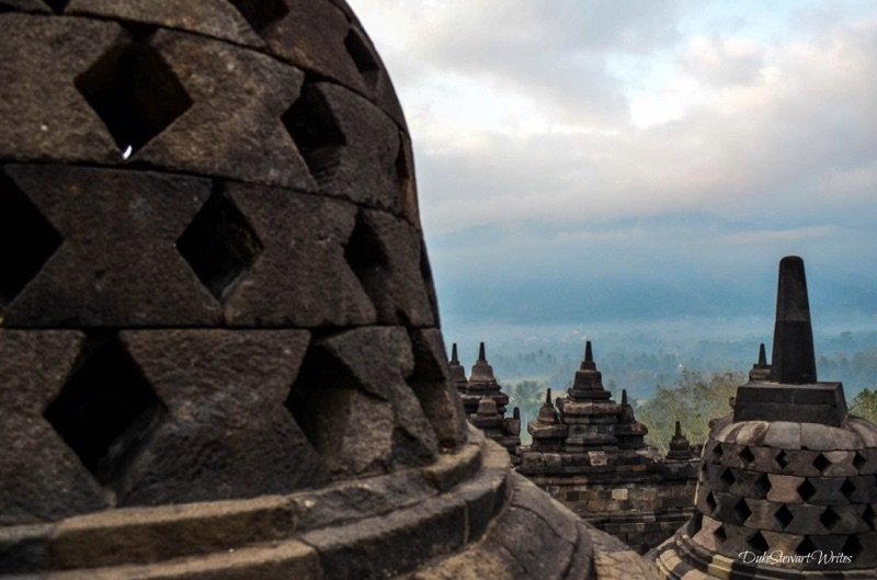 Borobudur Stupas Up Close