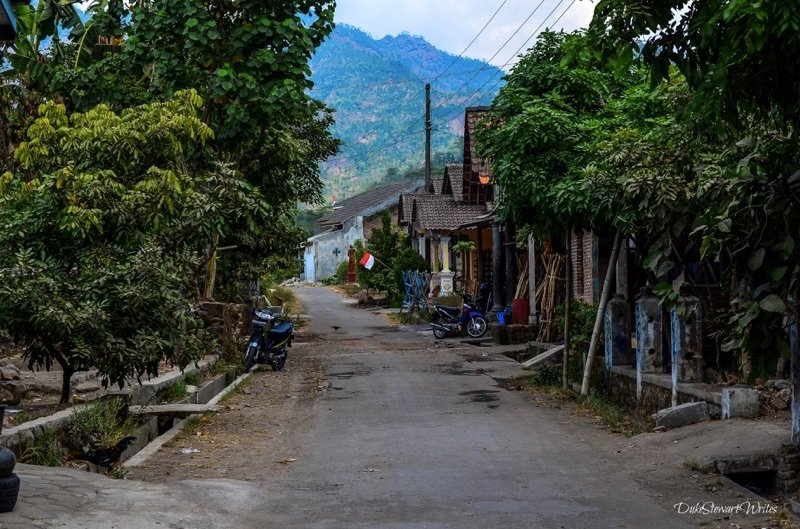 Walking around the Tofu Village near Borobudur, Indonesia