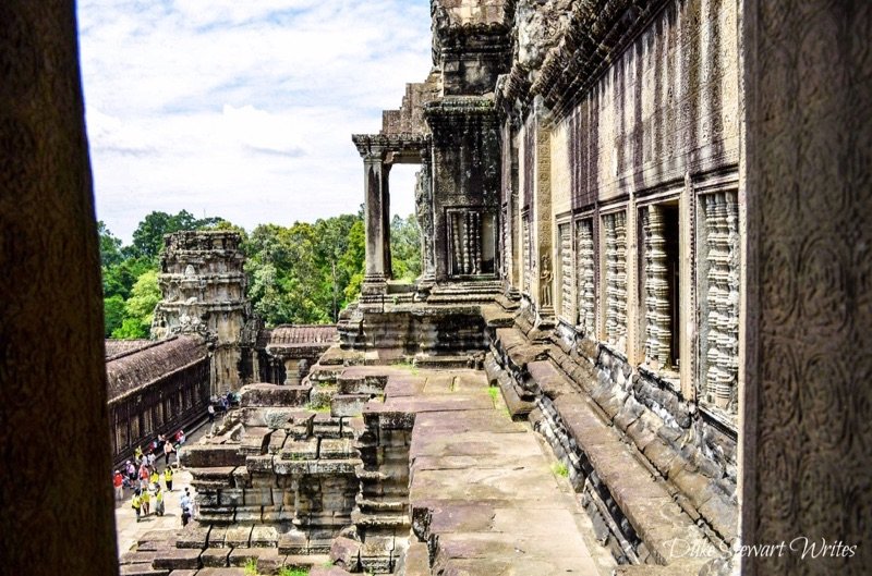 Last shot before descending back down out of Angkor Wat