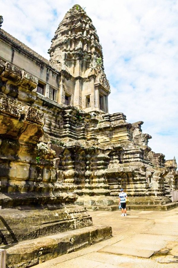 Outside the main Angkor Wat temple