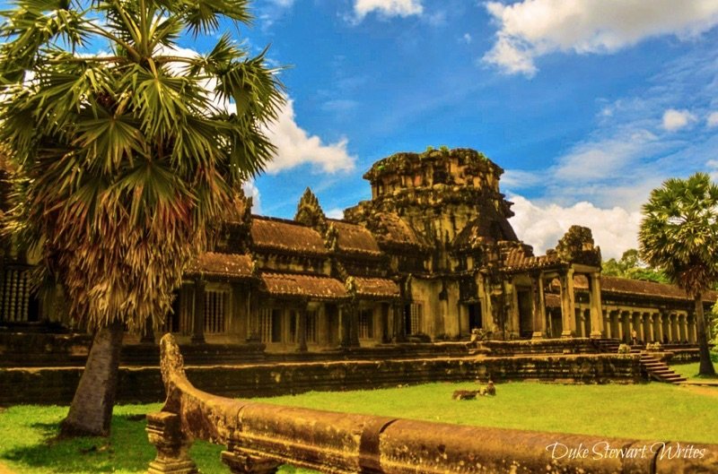 Shot of the outer wall at Angkor Wat