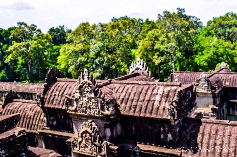 Taken from inside Angkor Wat towards the east end of the temple