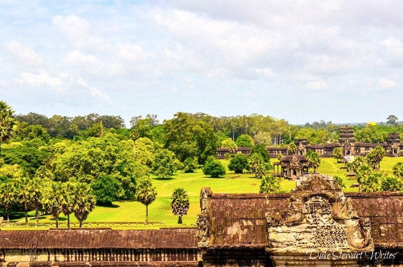 Taken from inside Angkor Wat towards the main entrance