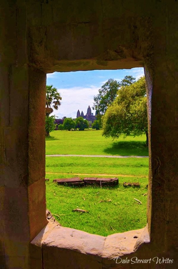 The Main Angkor Wat Temple from the exterior wall