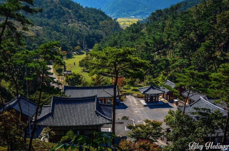 Overlooking Hwasun Unjusa Temple Korea