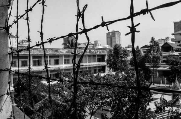 Phnom Penh Tuol Sleng Genocide Museum Barbed Wire