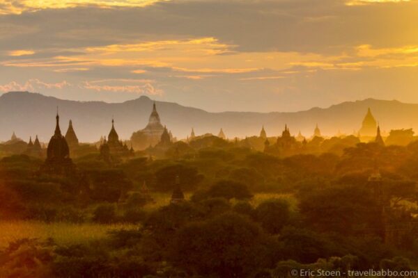 Bagan Sunset Photo by Eric Stoen from Travel Babbo