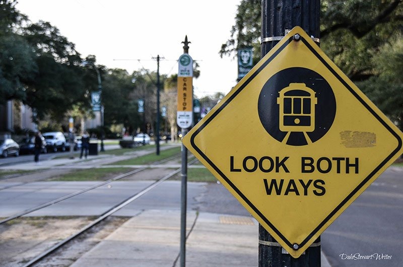 New Orleans Streetcar Crossing