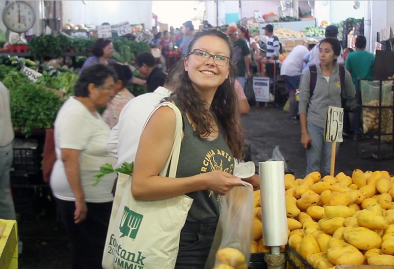 Caroline Kamm at a Mexico Food Market