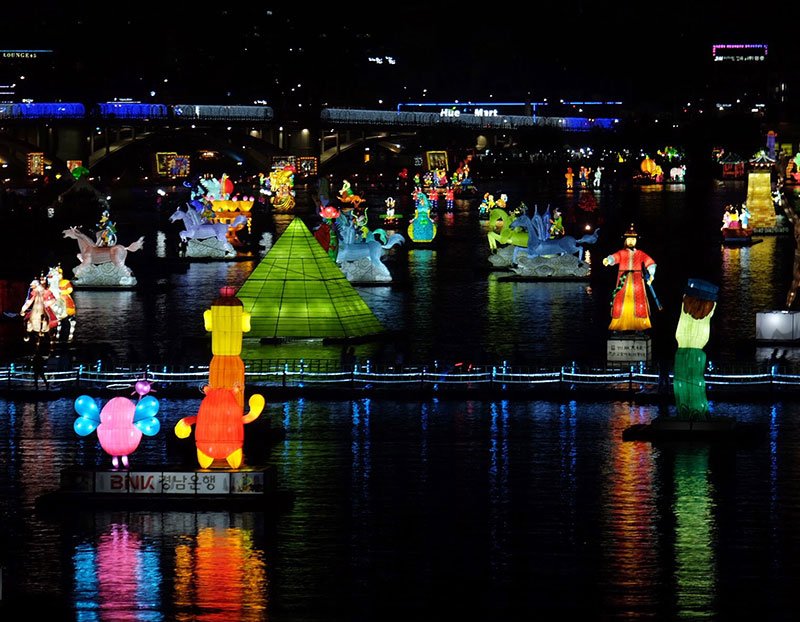 Fall in South Korea Jinju Lantern Festival