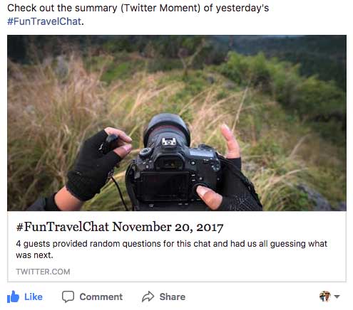 #FunTravelChat Recap Image