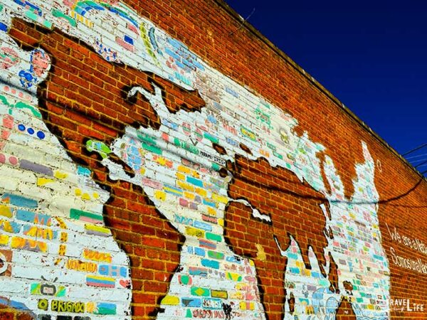 Small Towns in the Research Triangle Carrboro NC Street Mural Image