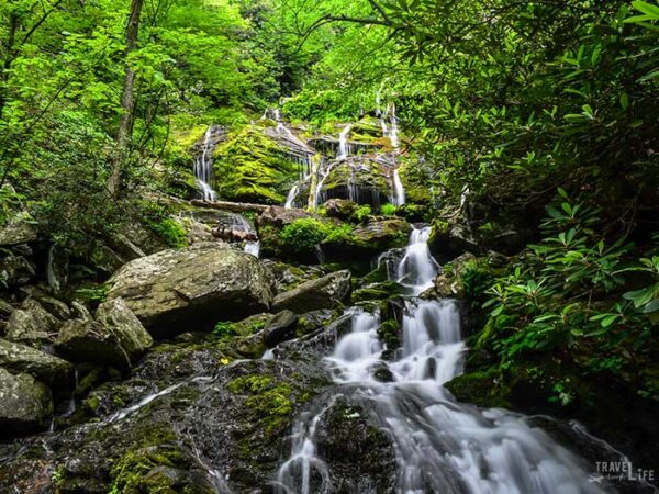 Hiking in North Carolina Catawba Falls Image