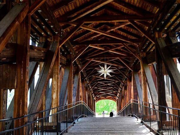 Winston-Salem North Carolina Old Salem Heritage Bridge Image