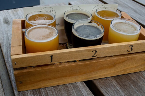 Breweries in Roanoke VA Big Lick Brewing Flight Image