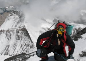 Mount Everest during a high altitude expedition